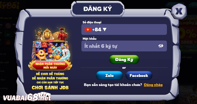 Quy trình gia nhập cổng game bài Tý Bối