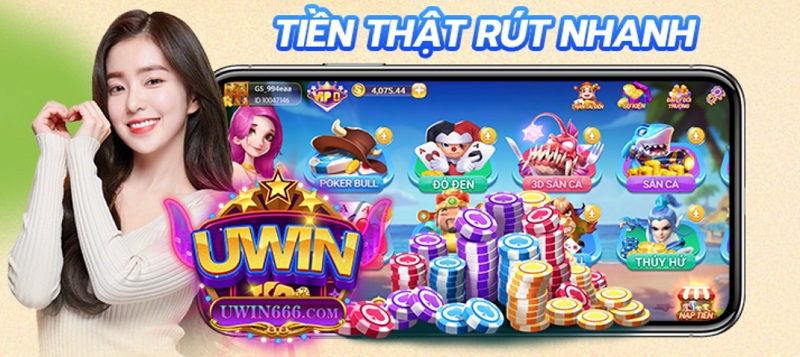 Chơi game đánh bài tiền thật Uwin666 rút thưởng cực nhanh