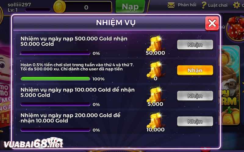 Kho khuyến mãi của cổng game luôn đầy ắp những giá trị thưởng 