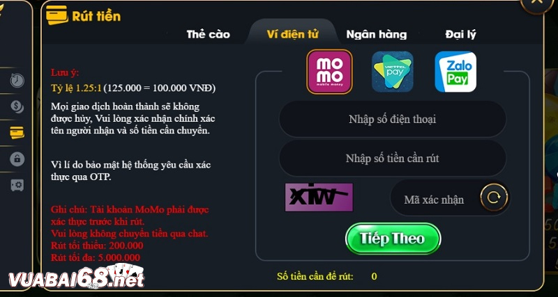 Rút tiền từ A - Z tại Yeah Win cho tân cược thủ